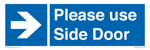 Please use Side Door (arrow Right) 